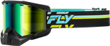 Fly Racing 37-50088 Fly Racing Focus Snow Goggle Blk/Hi-Vis W/Green Mirror/Yellow Lens 37-50088