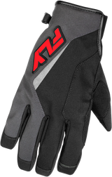 Fly Racing 371-055L Fly Racing Title Gloves Grey/Black/Red Lg 371-055L