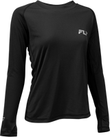 Fly Racing Wmn'S Lightwght Baselayer Top Black Xs 354-6405Xs