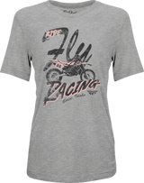 Fly Racing 356-4032S Fly Racing Fly Women'S Vintage Tee Grey Sm 356-4032S