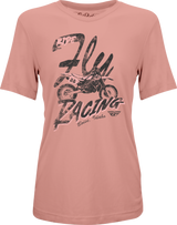 Fly Racing 356-40332X Fly Racing Fly Women'S Vintage Tee Pink 2X 356-40332X