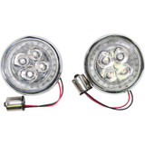 CIRO 45501 Ciro Turn Signal Insert - Red Led - Chrome 45501