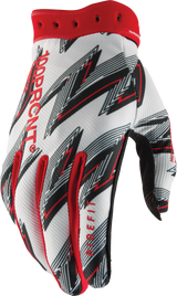 100% 10046-00021 100% Ridefit Gloves White/Red Sm 10046-00021