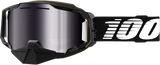 100% 50008-10007 100% Armega Snowmobile Goggle Blk W/ Slvr Flash Mirror Lens 50008-10007