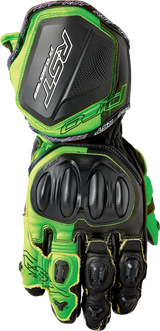 Rst 103715F.GRN-10 Rst Pro Series Gp D3O Gloves Black/Flo Green Leather Lg 103715F.Grn-10