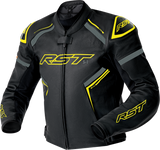 Rst 103605F.YEL-40 Rst S1 D3O Leather Jacket Blk/Gry/Flo Yel Sm 103605F.Yel-40