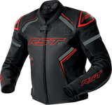 Rst 103605RED-44 Rst S1 D3O Leather Jacket Blk/Gry/Red Lg 103605Red-44