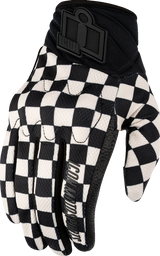 ICON 3302-1008 Icon Glove Wm Anthem 3 Cx Checker Lg 3302-1008