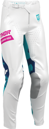 Thor Pants Womens Launchmode Bleach White/Aqua 9/10 2902-0420