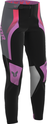 Thor Pants Womens Sportmode Velocity Black/Orchid 9/10 2902-0404