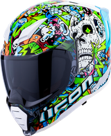 ICON 0101-18064 Icon Helmet Ultraflite Doodle 3 Blue Lg 0101-18064