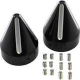 La Choppers Axle Caps - Black Cut - Spike La-7813-00B