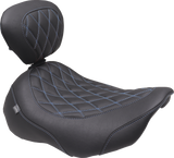 Mustang Seat Solo Wide Tripper W/ Dbr Sky Blue Thread 89503Sb