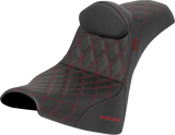 SADDLEMEN SC81830DB4 Saddlemen Seat Sdc Perf Gripper Lumbar Rest Red Stitch Sc81830Db4