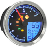 KOSO NORTH AMERICA BA051201 Koso North America Multi-Function Speedometer/Tachometer - Hd-04 - Chrome Ba051201