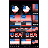 D'Cor Visuals Decal Sheet - Usa 40-90-120