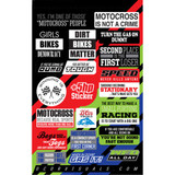 D'COR VISUALS 4090121 D'Cor Visuals Talk Decal Sheet - Moto Talk 40-90-121