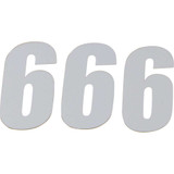 D'COR VISUALS 45166 D'Cor Visuals Sx Plate Number - #6 - White - 6" 45-16-6