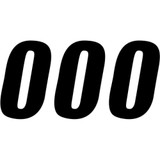 D'COR VISUALS 45260 D'Cor Visuals Sx Plate Number - #0 - Black - 6" 45-26-0