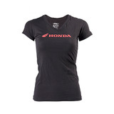 Factory Effex Honda Horizontal Womens T Shirt / Black (L) 16-88344