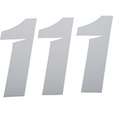 D'COR VISUALS 45281 D'Cor Visuals Slash Number Plate - #1 - White - 4" 45-28-1