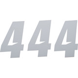 D'Cor Visuals Slash Number Plate - #4 - White - 4" 45-28-4