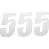 D'COR VISUALS 45285 D'Cor Visuals Slash Number Plate - #5 - White - 4" 45-28-5