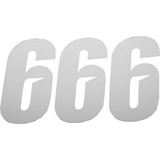 D'COR VISUALS 45286 D'Cor Visuals Slash Number Plate - #6 - White - 4" 45-28-6