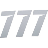 D'COR VISUALS 45287 D'Cor Visuals Slash Number Plate - #7 - White - 4" 45-28-7