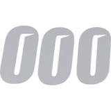 D'Cor Visuals Slash Number Plate - #0 - White - 6" 45-30-0