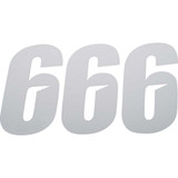 D'COR VISUALS 45306 D'Cor Visuals Slash Number Plate - #6 - White - 6" 45-30-6