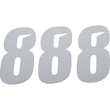 D'COR VISUALS 45308 D'Cor Visuals Slash Number Plate - #8 - White - 6" 45-30-8