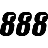 D'COR VISUALS 45318 D'Cor Visuals Slash Number Plate - #8 - Black - 7" 45-31-8