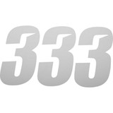 D'COR VISUALS 45323 D'Cor Visuals Slash Number Plate - #3 - White - 7" 45-32-3