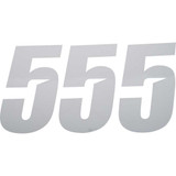 D'COR VISUALS 45325 D'Cor Visuals Slash Number Plate - #5 - White - 7" 45-32-5