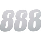 D'COR VISUALS 45328 D'Cor Visuals Slash Number Plate - #8 - White - 7" 45-32-8