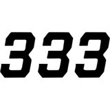 D'COR VISUALS 45353 D'Cor Visuals Race Number Plate - #3 - Black - 6" 45-35-3
