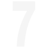 Fx 2015 Numbers Standard 8" White 7 02-4487