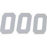 D'COR VISUALS 45360 D'Cor Visuals Race Number Plate - #0 - White - 6" 45-36-0
