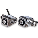 JOKER MACHINE 05206RC Joker Machine Side-Mount Led Turn Signals - Chrome/Red 05-206-Rc