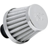 K & N Rubber Base Crankcase Vent Filter - White - 3/8" Id 62-1600Wt