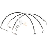 LA CHOPPERS LA8005B16B La Choppers Brake Line - 15" - 17" Ape Hanger Handlebars - Black La-8005B16B