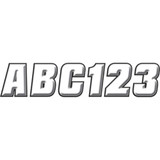 HARDLINE WHBLK500 Hardline Sticker Kit - 2" - White/Black Whblk500