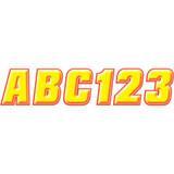 HARDLINE YERED500 Hardline Sticker Kit - 2" - Yellow/Red Yered500