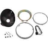 Emgo 7" Side Mount Headlamp Shell - Black 66-65010