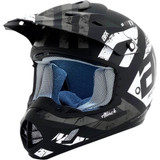 Afx Fx-17 Helmet - Attack - Matte Black/Silver - Small 0110-7143