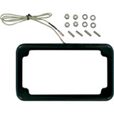CYCLE VISIONS CV4616B Cycle Visions Beveled License Plate Frame - Black - With Plate Light Cv-4616B