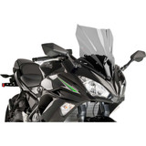PUIG HI-TECH PARTS 9711H Puig Hi-Tech Parts Race Windscreen - 17-3/4" - Smoke - Kawasaki 9711H