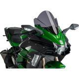 Puig Hi-Tech Parts Race Windscreen - 15-3/4" - Dark Smoke - Kawasaki 9704F