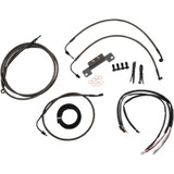 LA CHOPPERS LA8012KT216M La Choppers Handlebar Cable/Brake Line Kit - Complete - 15" - 17" Handlebars - Midnight La-8012Kt2-16M